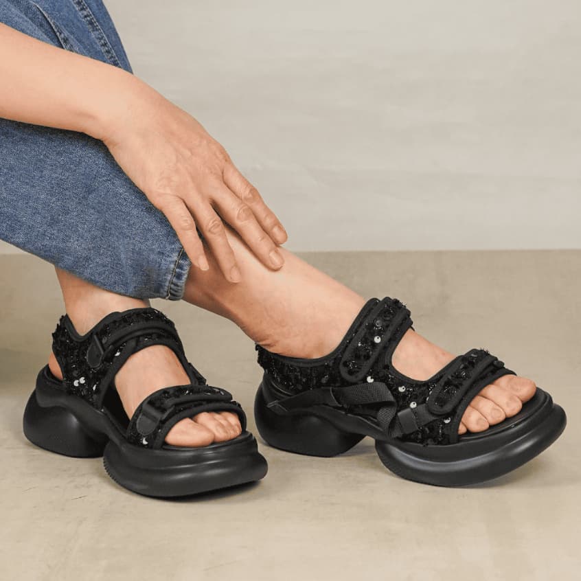 Thumbnail gambar ke-2 produk Pollux Bold WPOCY 01 - Sandal Wedges Wanita Kekinian Dari Bahan Kulit
