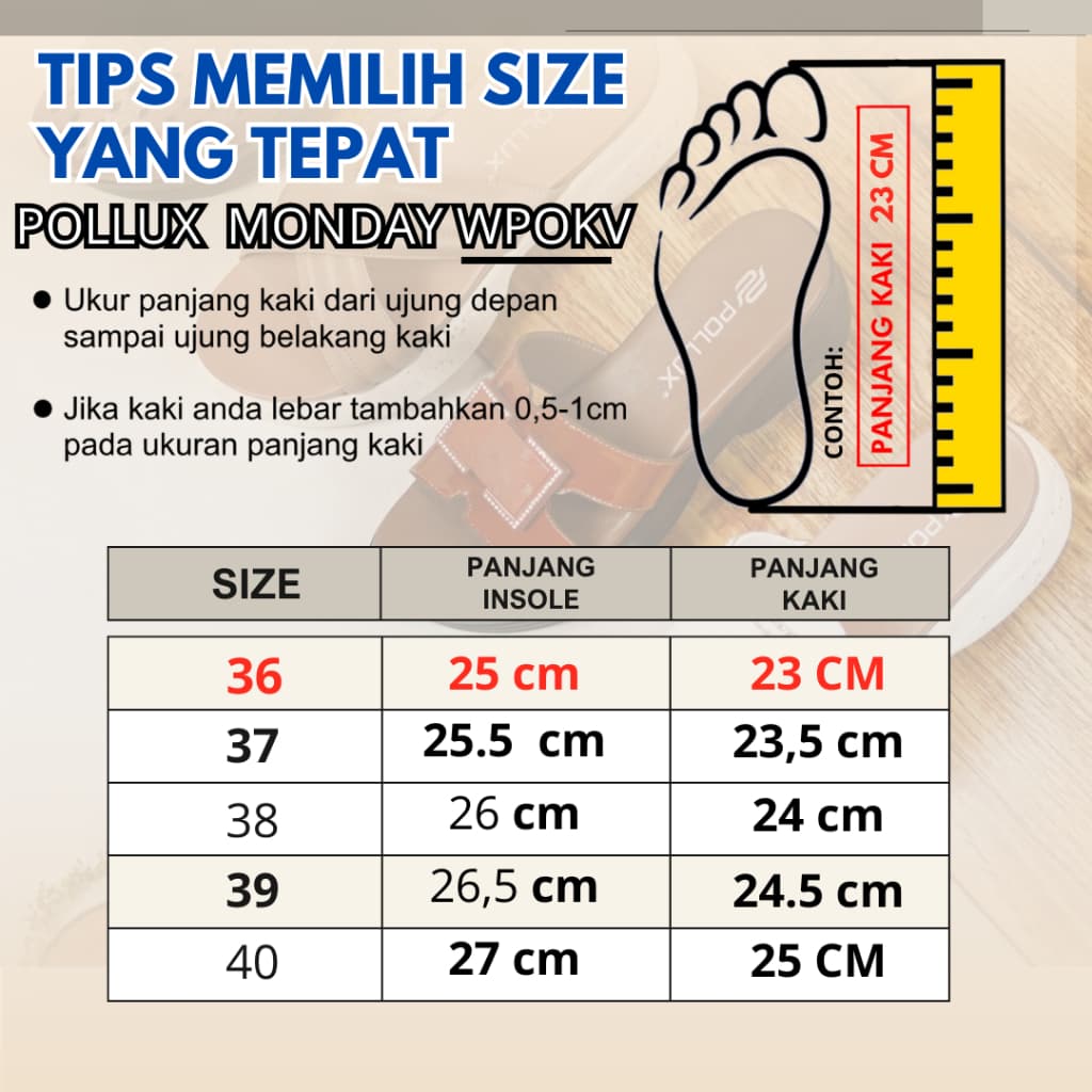 Gambar ke-10 produk Pollux Monday Wpokv 24 Sepatu Heels Wanita | Sepatu Kantor Wanita Bahan Kulit | Sepatu Pesta