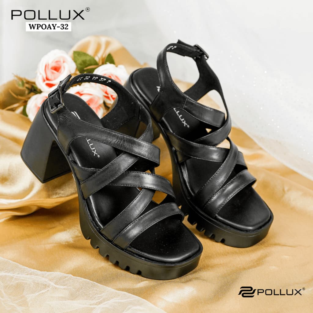 Gambar ke-7 produk Pollux Bold WPOAY 32 - Sepatu Sandal Heels Wanita | Heels Wanita Chunky | Heels Kekinian
