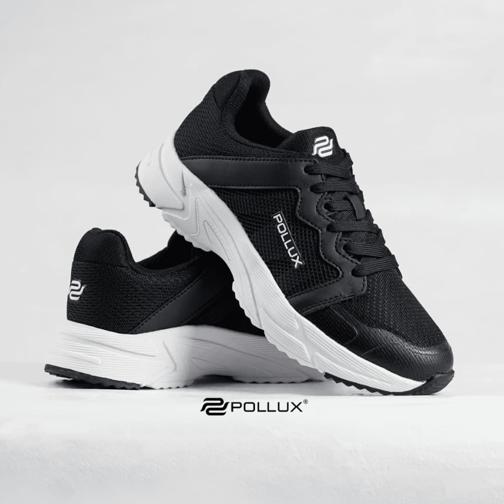 Gambar ke-8 produk Pollux Flex AMALA SCKAMA - Sepatu Sneakers Pria Wanita Hitam Putih dan Full Hitam