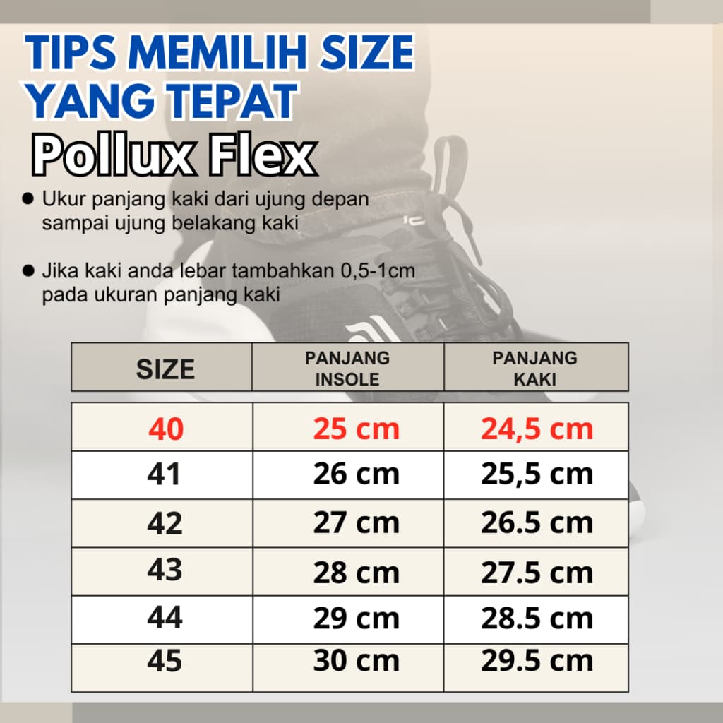 Thumbnail gambar ke-7 produk Pollux Flex One V1 - Sepatu Pria Keren Sneakers Dewasa | Sepatu Kerja | Sepatu Kuliah