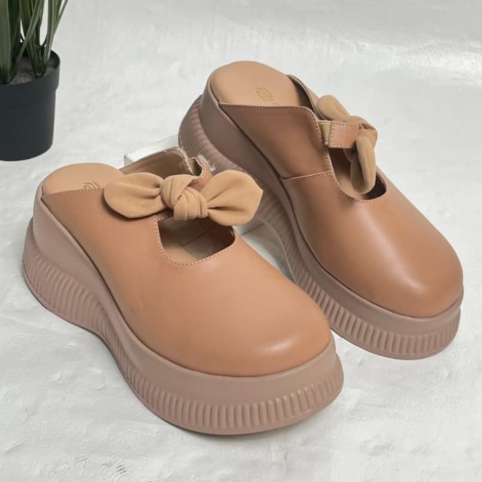 Thumbnail gambar ke-2 produk Pollux Bold WPOKY 45 - Sandal Wedges Wanita Bahan Kulit Asli Tinggi 6cm