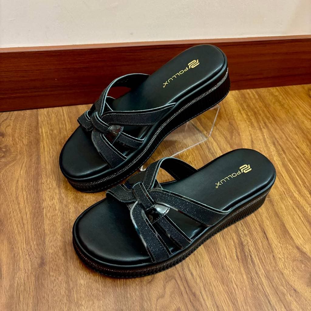Thumbnail gambar ke-6 produk Pollux E-Wear WPOMP 18 - Sepatu Sandal Wanita Glitter Elegan Tinggi 5cm