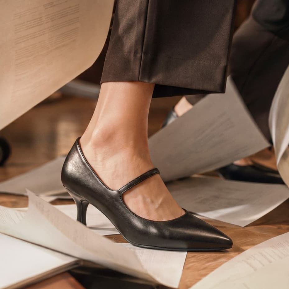 Thumbnail gambar ke-4 produk Pollux Monday WPOAV 06 - Sepatu Kerja Wanita Bahan Kulit Asli Tinggi 5cm