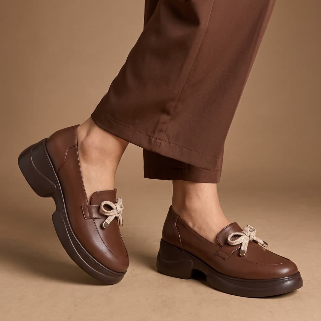Gambar ke-9 produk Pollux Monday WPOCN 02 - Sepatu Loafers Wanita Casual Formal Elegan Bahan Kulit Asli