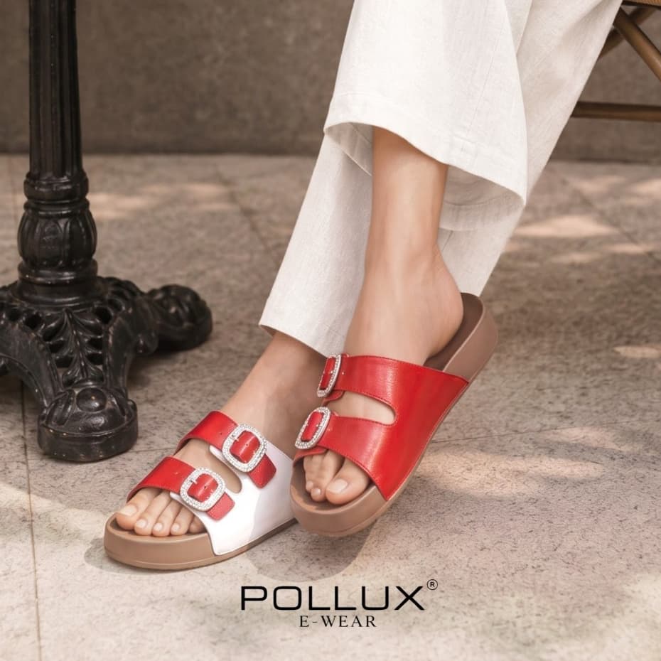 Thumbnail gambar ke-2 produk Pollux E-Wear WPOFQ 03 - Sandal Wanita Kekinian Bahan Kulit Asli