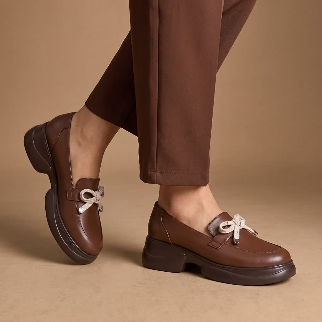Gambar ke-9 produk Pollux Monday WPOCN 02 - Sepatu Loafers Wanita Casual Formal Elegan Bahan Kulit Asli