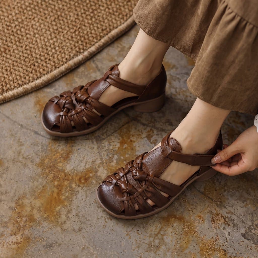 Gambar ke-8 produk Pollux Classic WBB 65085 - Sepatu Sandal Wanita Kekinian Bahan Kulit Asli Tinggi hak 3cm
