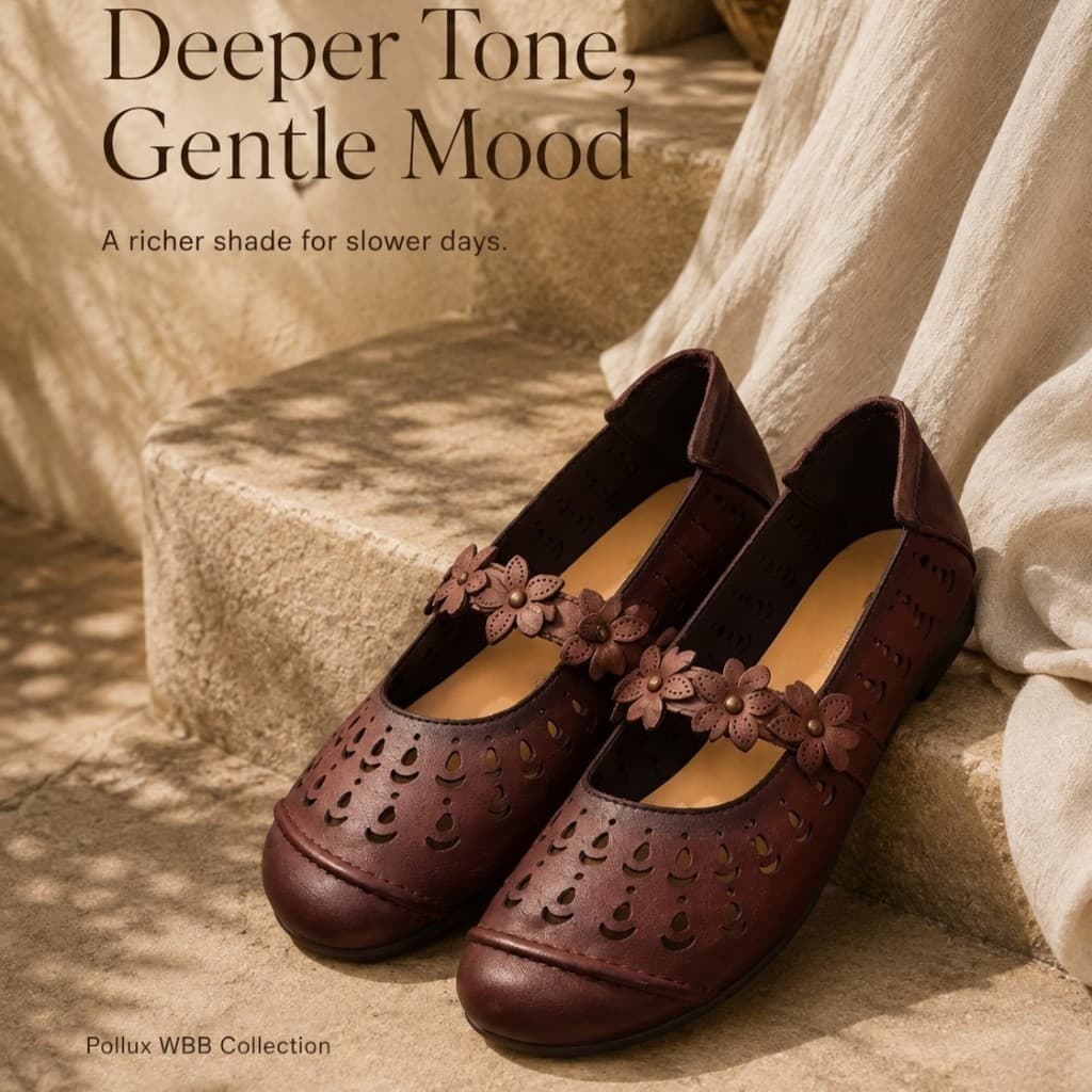 Gambar ke-10 produk Pollux Monday WBB 62059 - Sepatu Flatshoes Wanita Kekinian Bahan Kulit