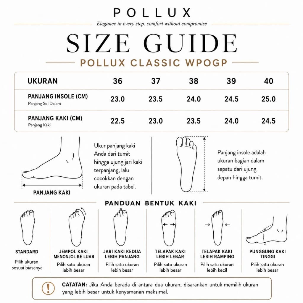 Thumbnail gambar ke-4 produk Pollux Classic WPOGP 33 - Sandal Heels Wanita Bahan Kulit Asli Tinggi Hak 9cm