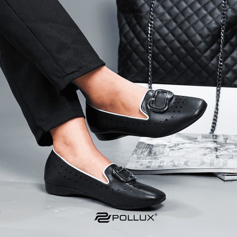 Gambar ke-9 produk Pollux Monday WPOMQ 42 - Sepatu Wedges Wanita | Sepatu Kerja Wanita | Sepatu Kantor Wanita Bahan Kulit Tinggi 2cm