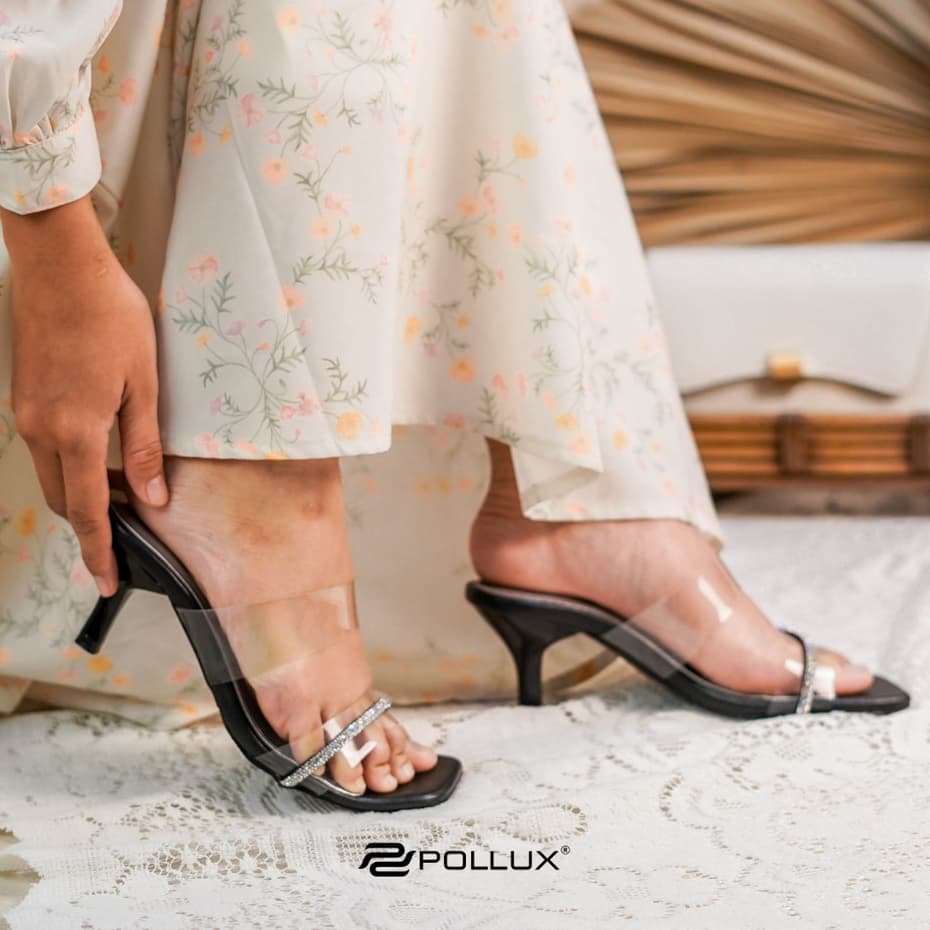 Gambar ke-1 produk Pollux Aurora Lite WPOGY 02 - Sandal Pesta Wanita Elegan Hak Sedang Nyaman