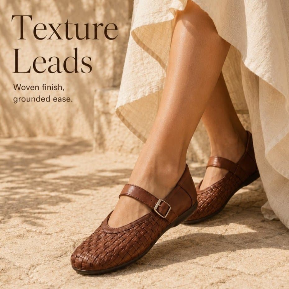 Thumbnail gambar ke-2 produk Pollux Monday WBB 26312  - Flat shoes Wanita Mary Jane Model Anyaman Casual Kekinian