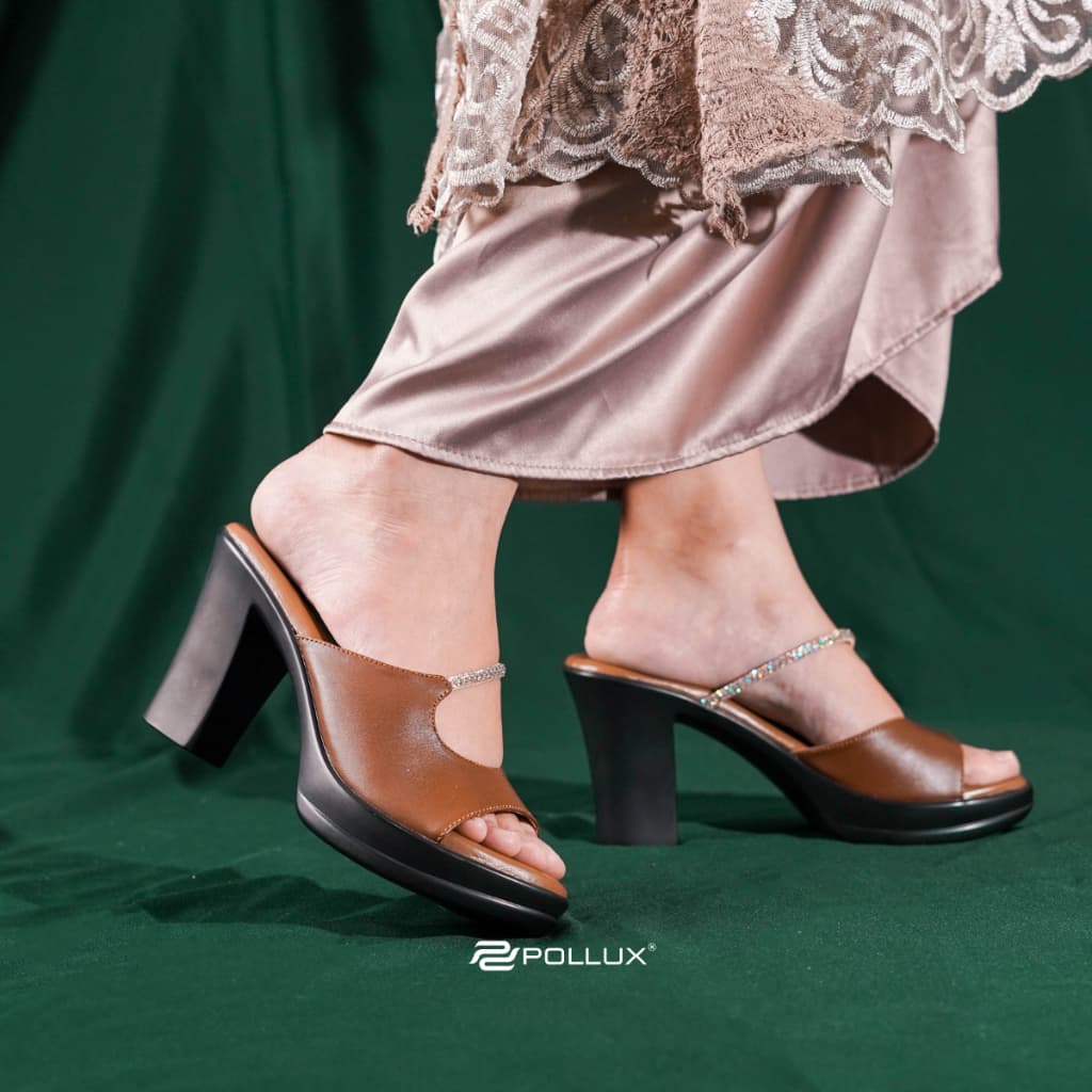 Gambar ke-9 produk Pollux Classic WPOGP 10 - Heels Pesta Wanita Elegan Bahan Kulit Asli tinggi 9cm