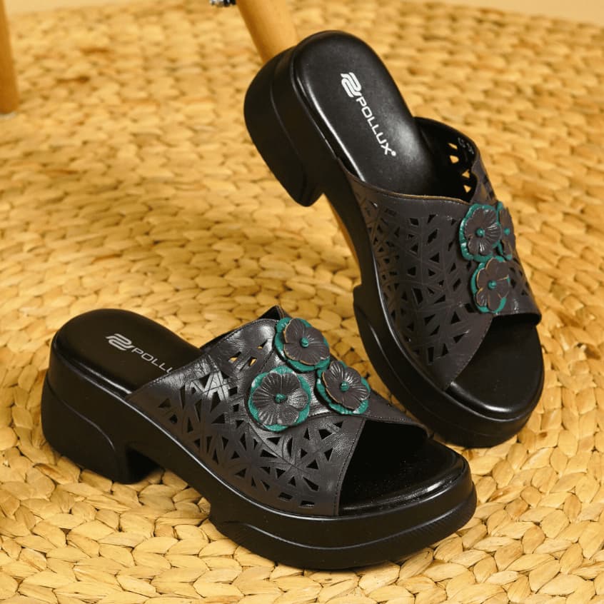 Thumbnail gambar ke-5 produk Pollux Bold WPOCS 36 - Sandal Wedges Wanita Bahan Kulit Asli