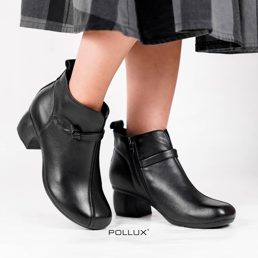 Thumbnail gambar ke-11 produk Pollux Boots WBB 9801 - Sepatu Semi Boots Wanita Elegan Bahan Kulit Asli | Boot WBB 25991