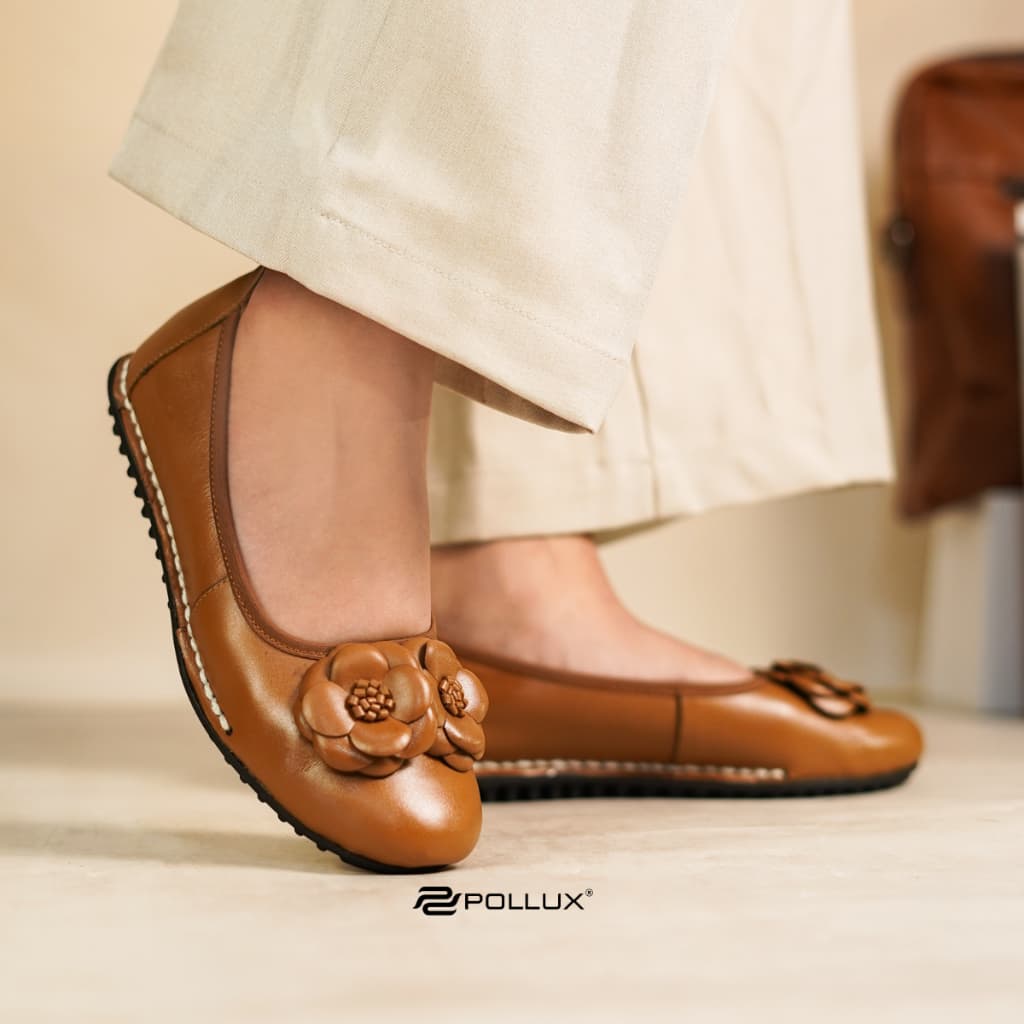 Gambar ke-8 produk Pollux Monday WPOFT 05 Sepatu Flat Shoes Wanita Bahan Kulit Asli