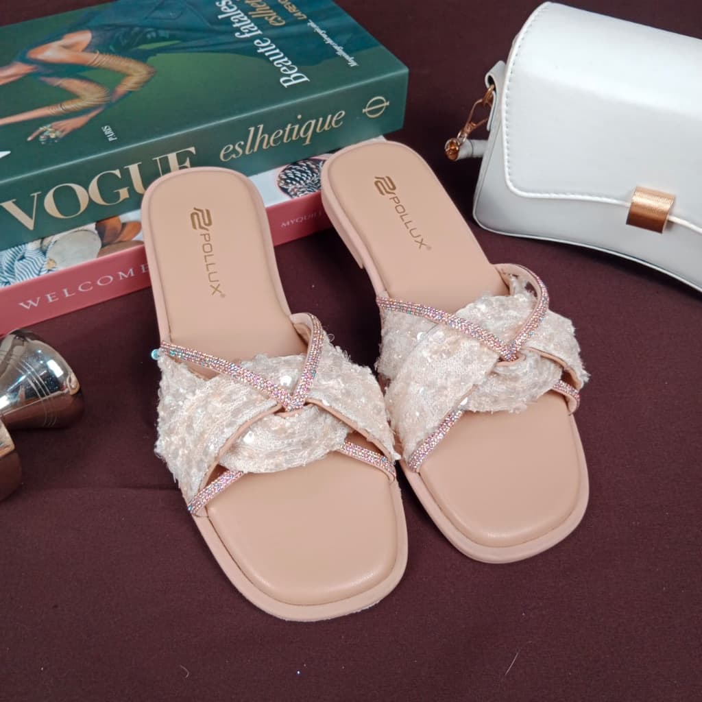 Gambar ke-8 produk Pollux Daily WPOMY 38 Sandal teplek Wanita elegan bahan kulit asli | Sandal Flat Wanita
