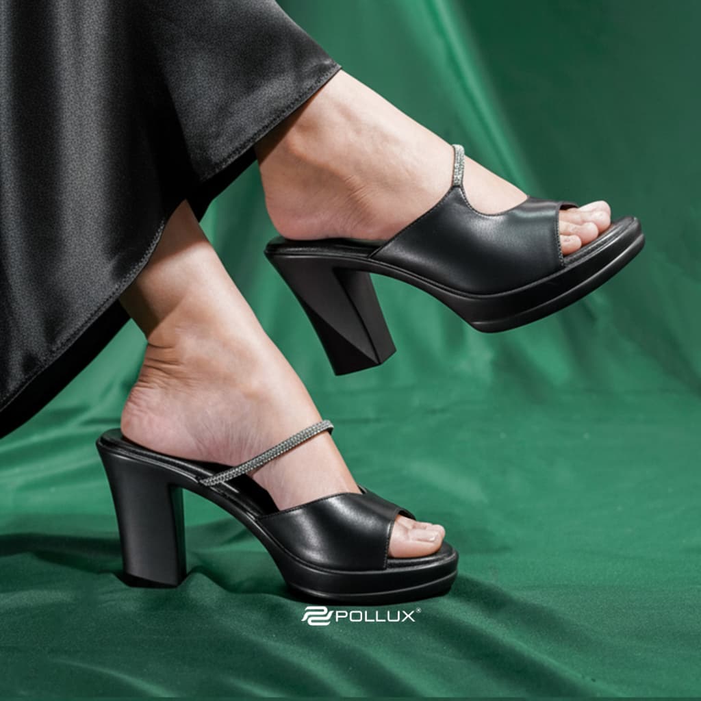 Thumbnail gambar ke-11 produk Pollux Classic WPOGP 10 - Heels Pesta Wanita Elegan Bahan Kulit Asli tinggi 9cm