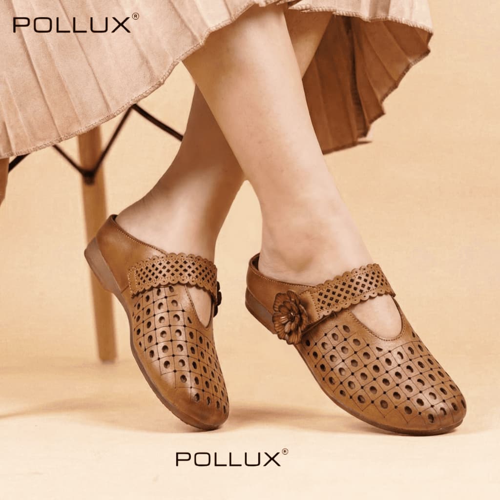 Thumbnail gambar ke-2 produk Pollux E-Wear WBB 6360 - Sepatu Wanita Mule Vintage Slip On Casual Elegan & Stylish