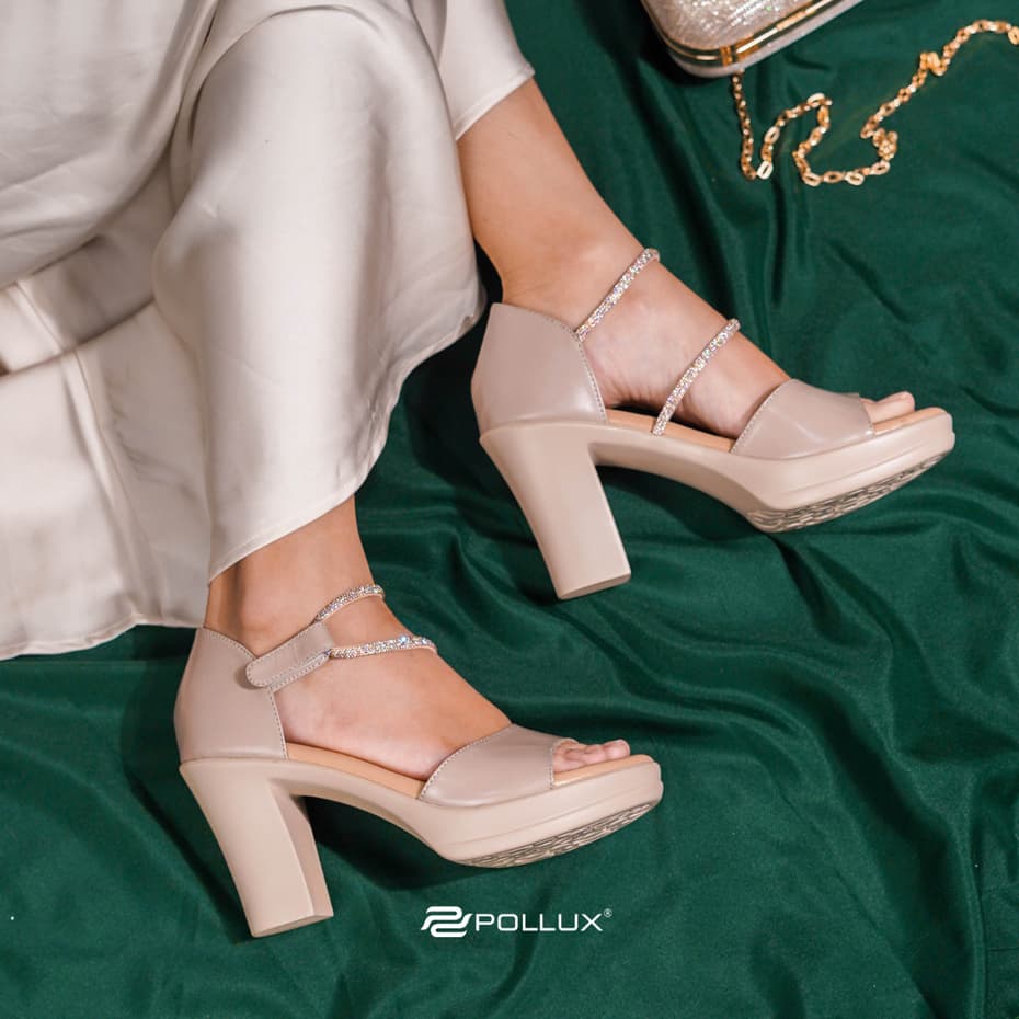 Gambar ke-1 produk Pollux Classic WPOGP 19 - Heels Pesta Wanita Bahan Kulit Asli Tinggi 9cm