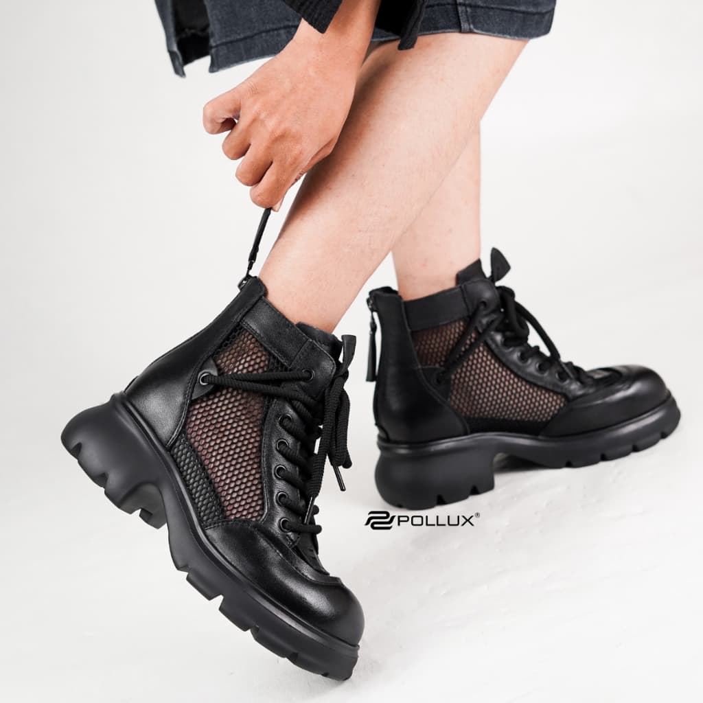 Gambar produk Pollux Boots WBB 98992 Sepatu Boot Casual Wanita Bahan Kulit Asli