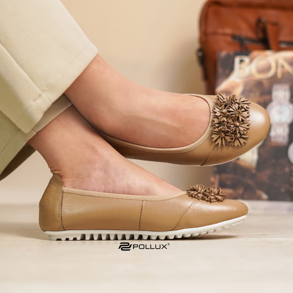 Thumbnail gambar ke-8 produk Pollux Monday WPOFX 07 - Sepatu Flat Shoes Wanita Bahan Kulit Asli | Sepatu Pantofel Wanita