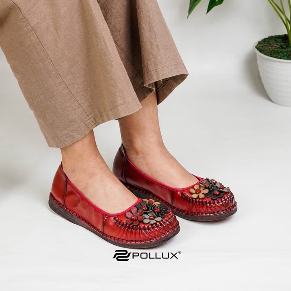Gambar ke-8 produk Pollux Monday Wbb 9092- Sepatu Flatshoes Wanita Bahan Kulit Asli
