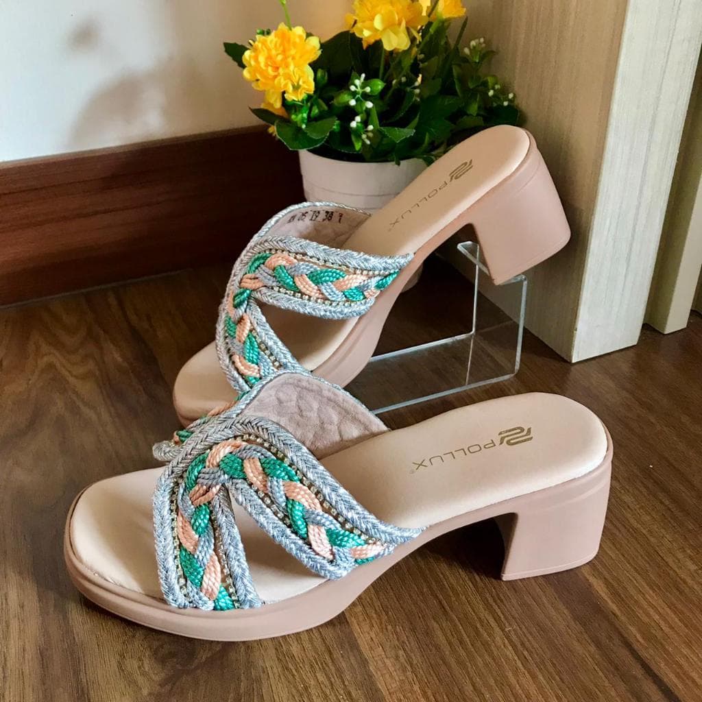 Gambar ke-9 produk Pollux Classic WPOKN 05 - Sandal Heels Wanita kekinian tinggi 5cm