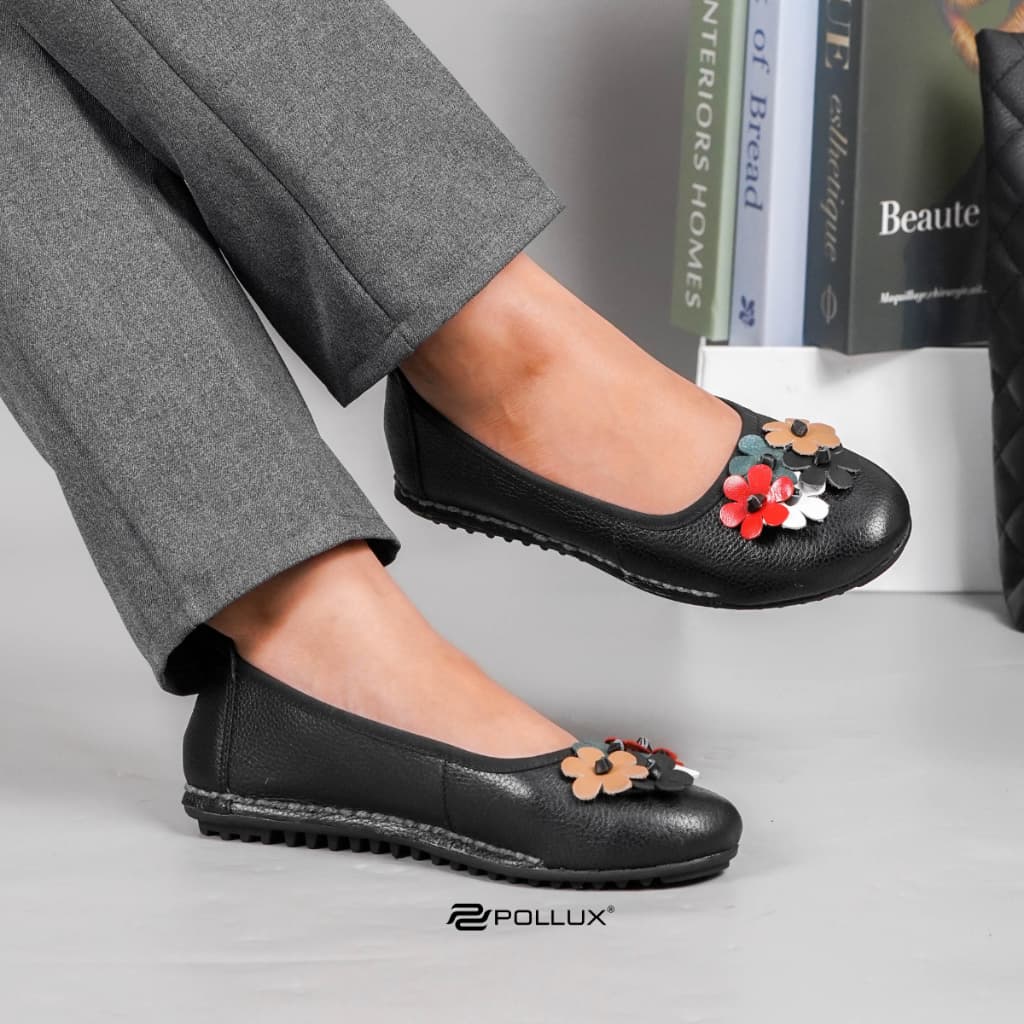 Thumbnail gambar ke-5 produk Pollux Monday WPOFT 04 - Sepatu Flat Shoes Wanita Bahan Kulit Asli