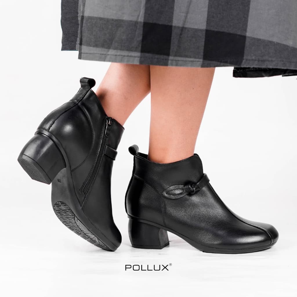 Thumbnail gambar ke-10 produk Pollux Boots WBB 9801 - Sepatu Semi Boots Wanita Elegan Bahan Kulit Asli | Boot WBB 25991