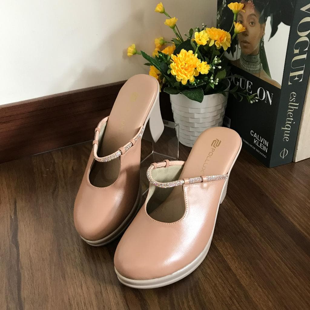 Thumbnail gambar ke-9 produk Pollux Classic WPOGP 37 | WPOGU 09 - Sandal Heels Wanita Bahan Kulit Asli Tinggi Hak 9cm