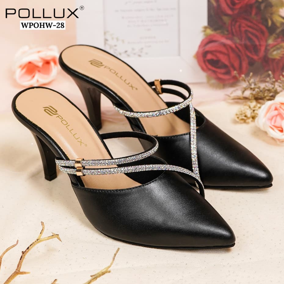 Gambar ke-7 produk Pollux Aurora  Lite WPOHW 28 - Heels  Pesta Wanita Tinggi 7cm Model Mules Bahan Kulit Asli
