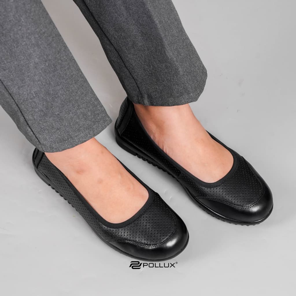 Thumbnail gambar ke-3 produk Pollux Monday WPOMT 16 Sepatu Flat Shoes Wanita  Hitam Elegan | Slip On Kerja & Casual Nyaman Dipakai