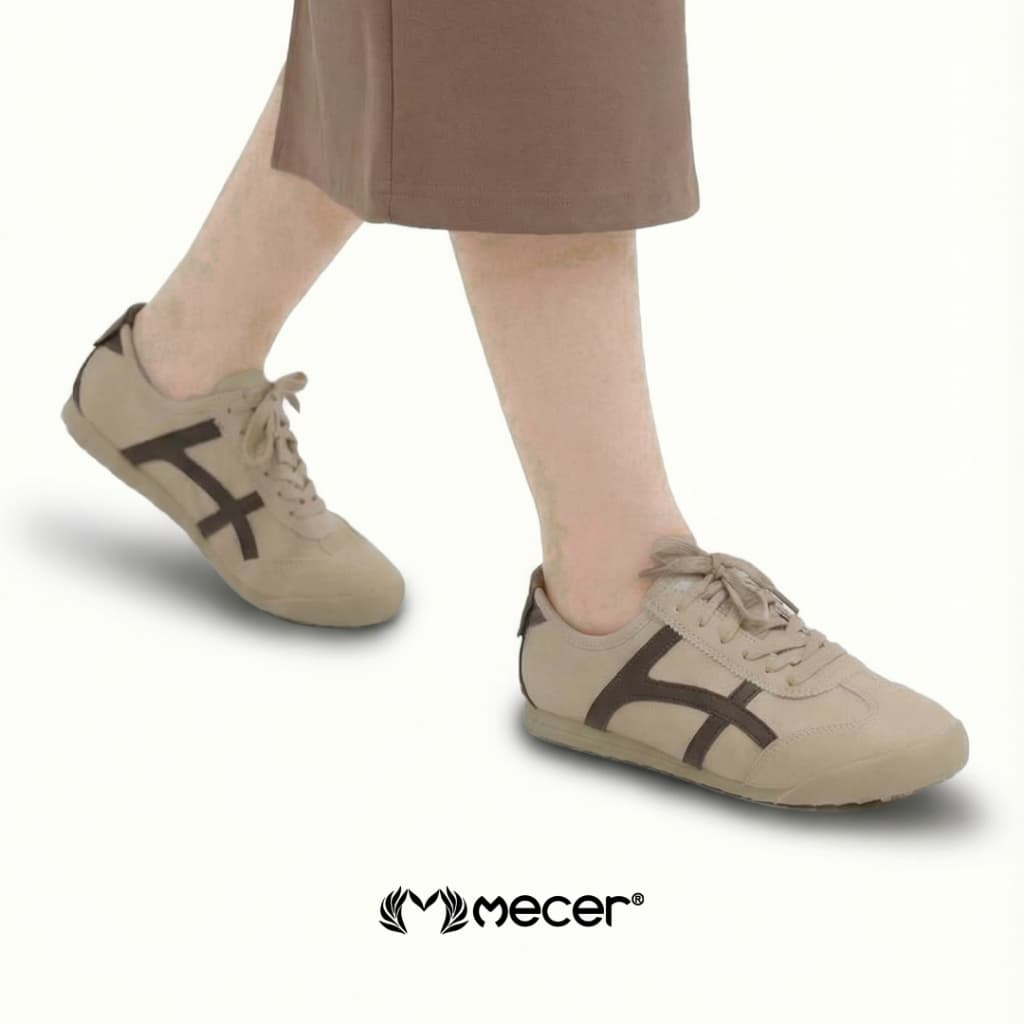 Thumbnail gambar ke-4 produk Mecer Sneakers WLY 9018 Khaki dan Coklat Size 36-41, Sneakers Wanita Kekinian
