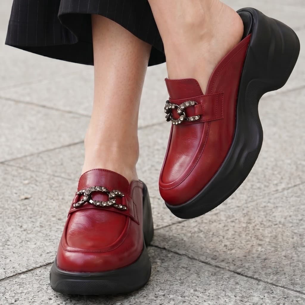 Gambar ke-9 produk Pollux Bold WPODX 05 - Sandal Wedges Wanita | Selop Wedges | Wedges Hak Tinggi