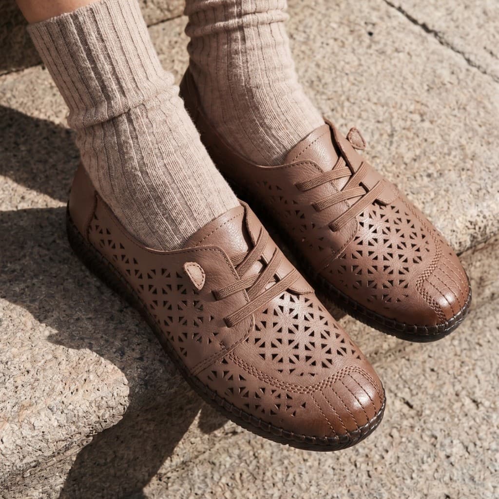 Thumbnail gambar ke-9 produk Pollux Monday WBB 6368 - Sepatu Flat shoes Wanita Bahan Kulit Asli