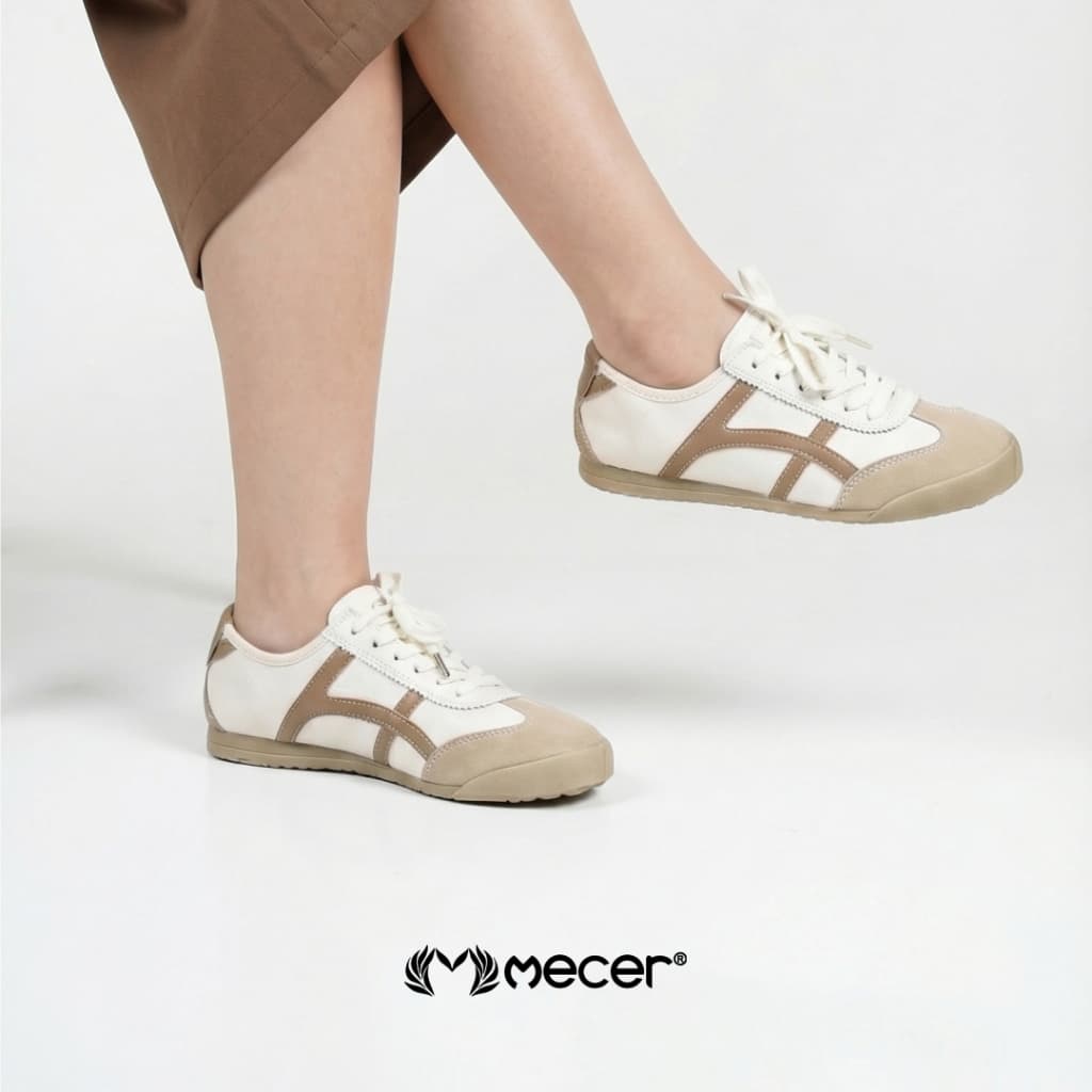 Gambar ke-7 produk Mecer Sneakers WLY 9018 Khaki dan Coklat Size 36-41, Sneakers Wanita Kekinian
