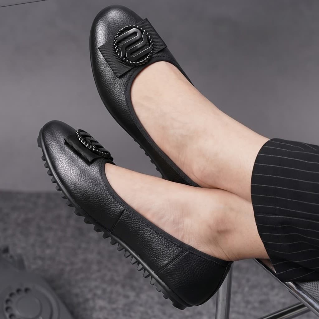 Thumbnail gambar ke-2 produk Pollux Monday WPOFX 02 Sepatu Flat Shoes Wanita | Sepatu Kerja Wanita | Sepatu Kuliah Pantofel