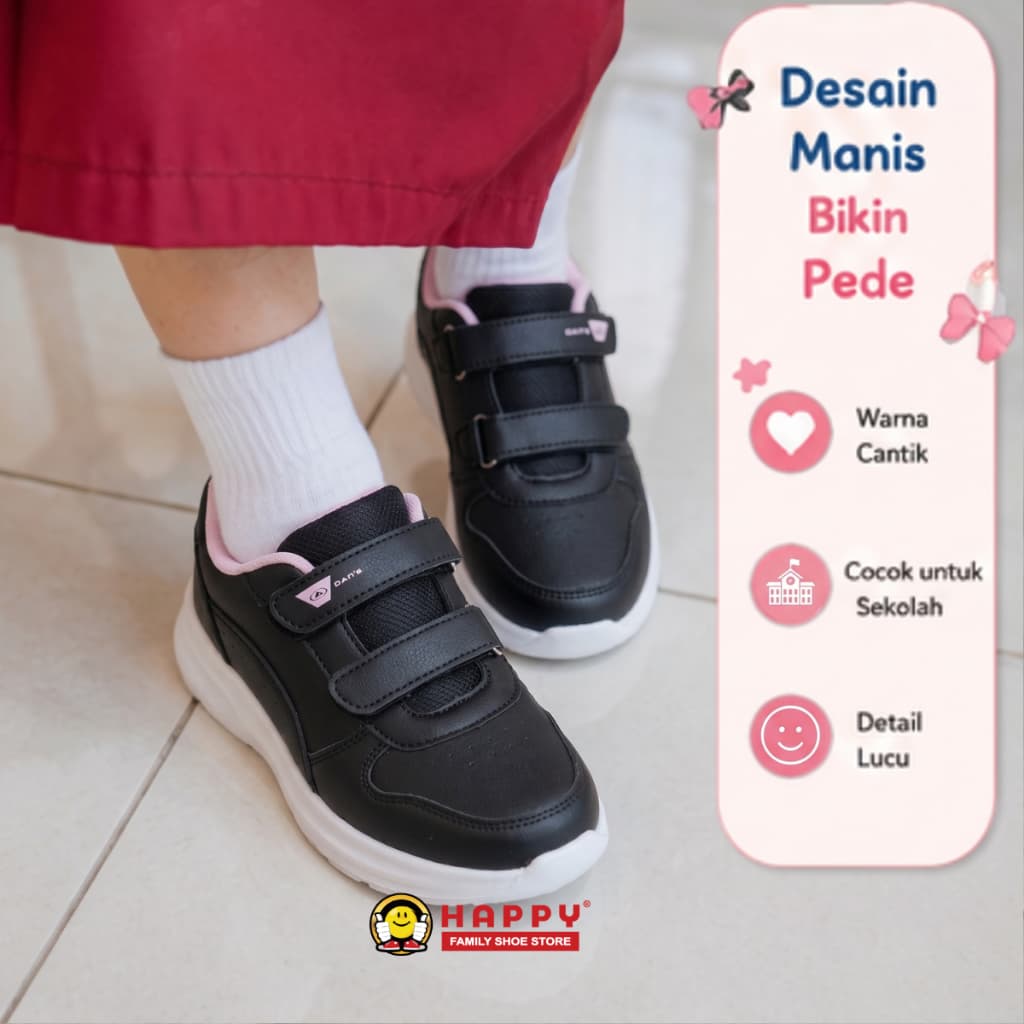 Gambar ke-6 produk Dans Herlis - Sepatu sekolah Anak SD Kekinian Size 32-37 Nyaman Anti Slip