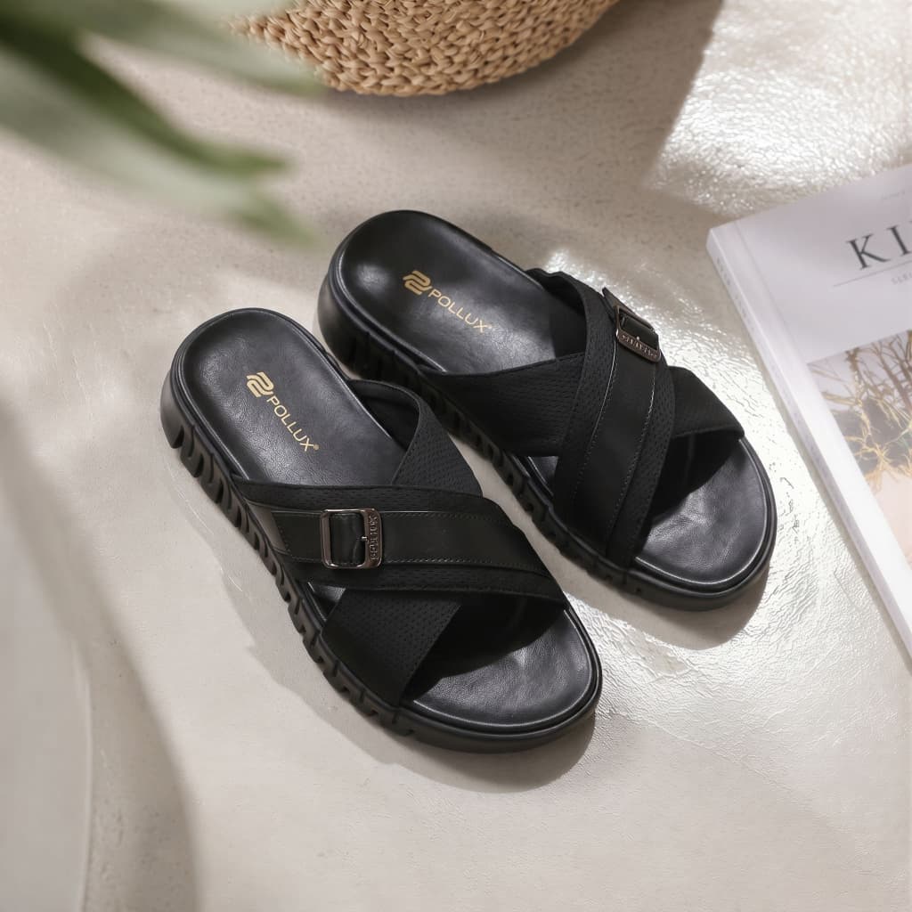 Thumbnail gambar ke-3 produk Pollux E-Wear WPODT 03 - Sandal Wedges Wanita Kekinian Bahan Kulit Asli Size 36 - 41
