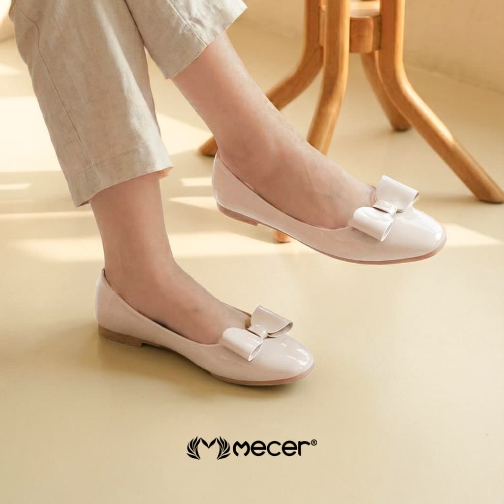 Gambar ke-9 produk Mecer Core WYH 65206 Beige dan Hitam Size 36-41, Flat Shoes Wanita Casual, Kantor, Kuliah