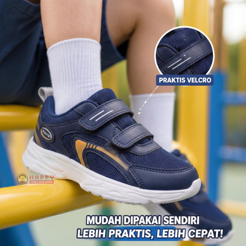 Gambar ke-5 produk Sepatu Dans Halion - Sepatu Anak Laki-Laki TK - SD | Sneakers Anak Dengan Sol Empuk & Ringan