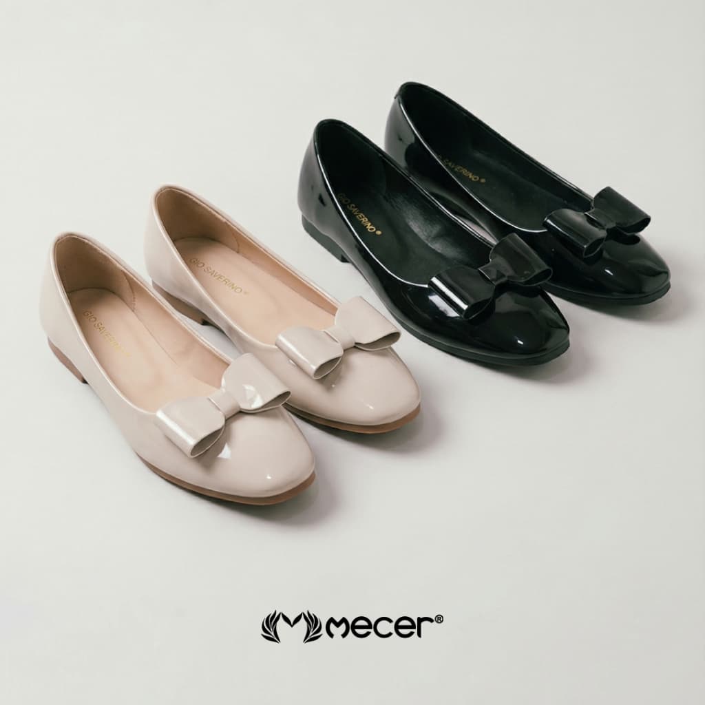 Gambar ke-9 produk Mecer Core WYH 65206 Beige dan Hitam Size 36-41, Flat Shoes Wanita Casual, Kantor, Kuliah