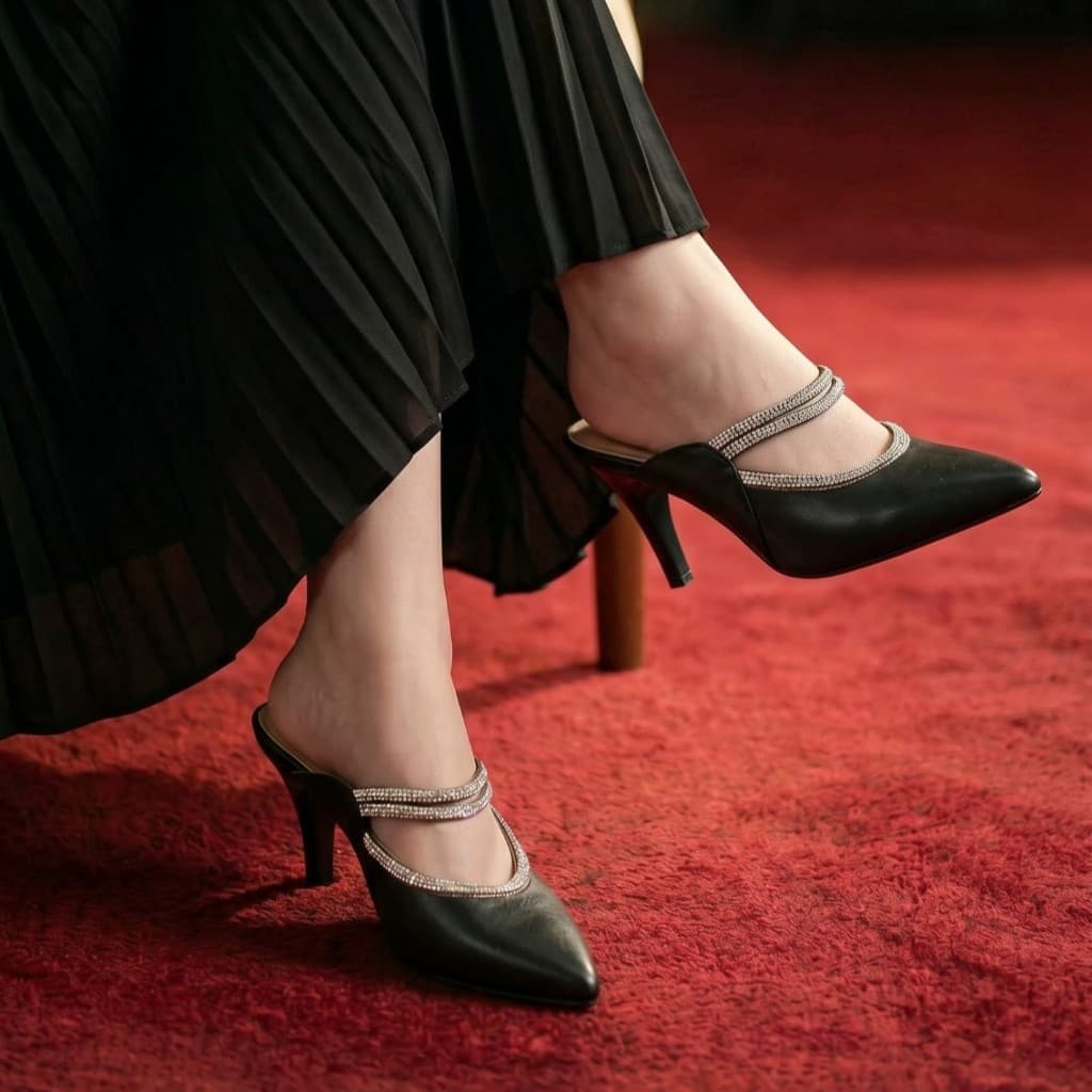 Gambar ke-8 produk Pollux Aurora Lite WPOHW 43 - Heels Pesta Wanita Elegan Bahan Kulit Asli