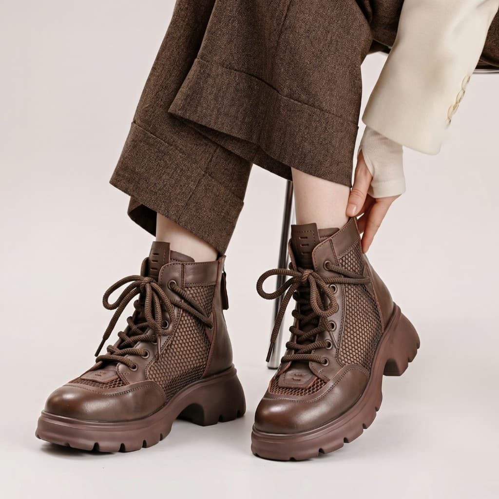 Thumbnail gambar ke-5 produk Pollux Boots WBB 98992 Sepatu Boot Wanita Stylish Kekinian Bahan Kulit Asli