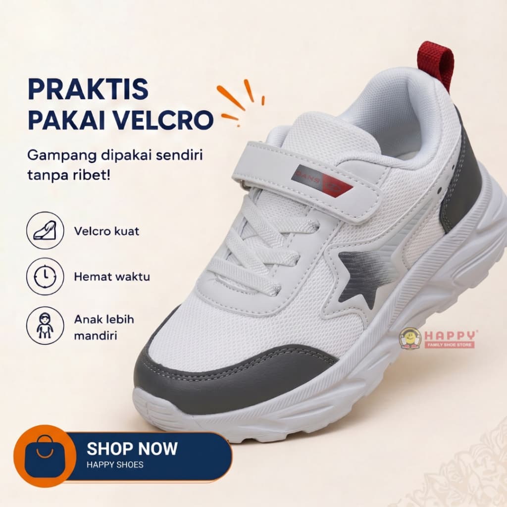 Thumbnail gambar ke-6 produk Sepatu Dans Diello - Sepatu Anak Laki-laki | Sepatu kats anak kekinian | Sneakers Anak Keren Dans Morty