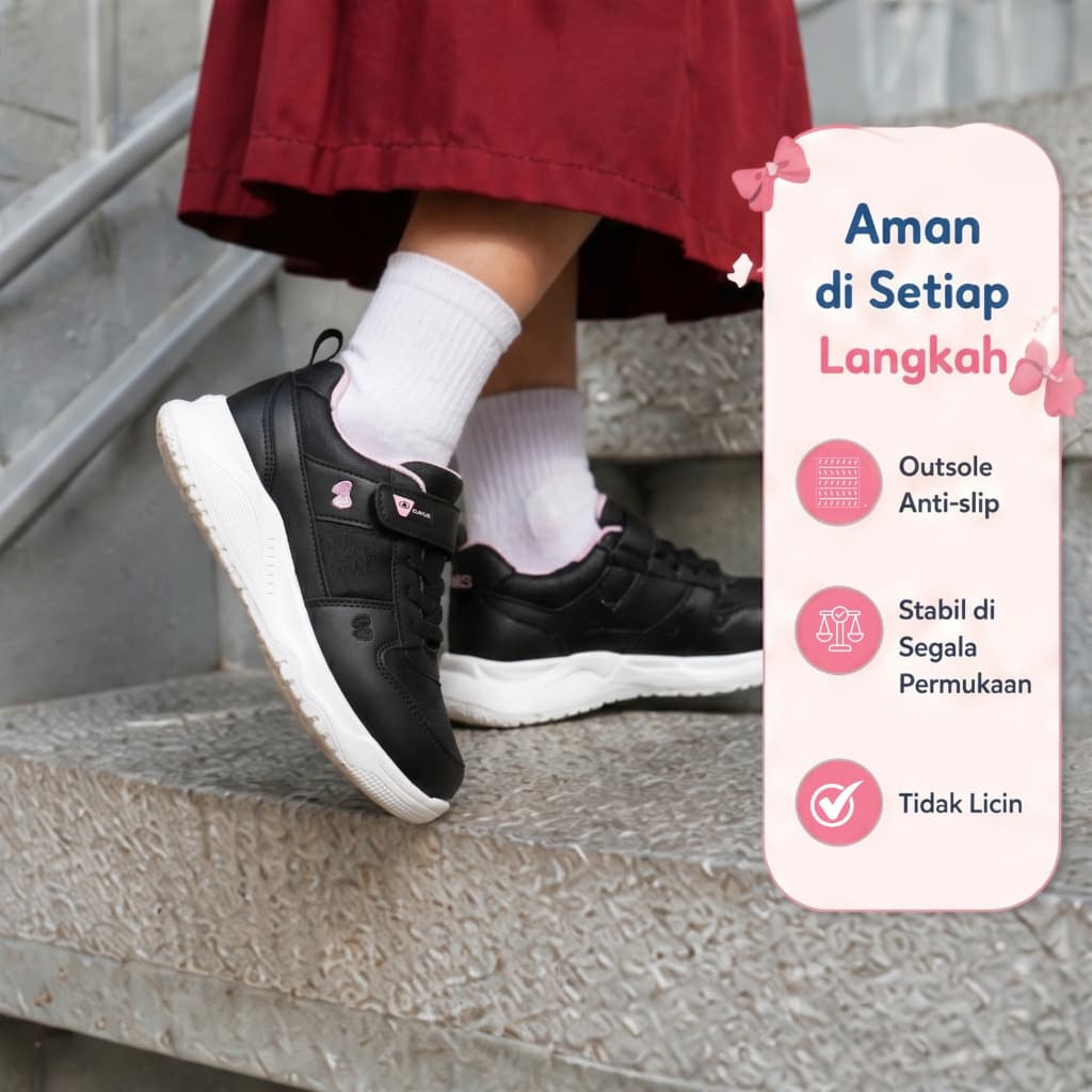 Gambar produk Dans Vatrix - Sepatu sekolah Anak SD Kekinian Size 28-37 Nyaman Anti Slip
