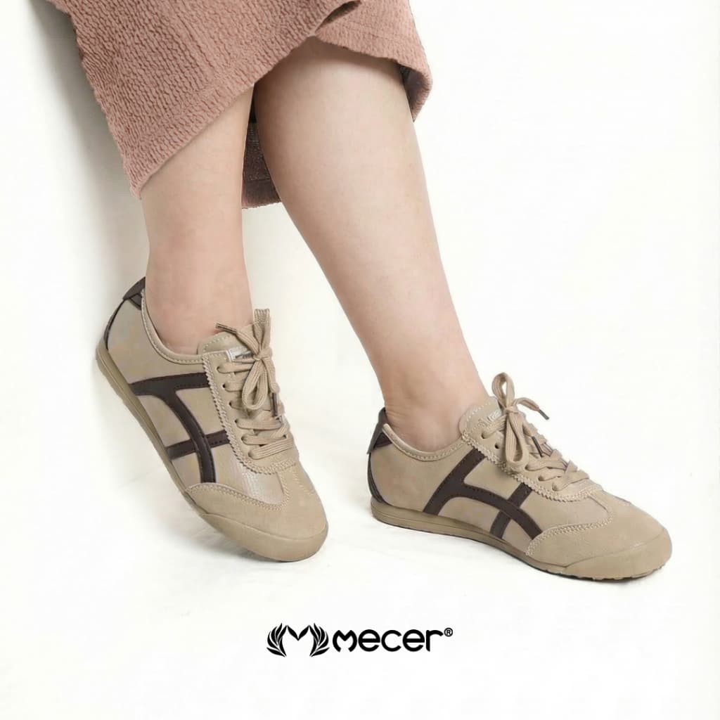 Thumbnail gambar ke-5 produk Mecer Sneakers WLY 9018 Khaki dan Coklat Size 36-41, Sneakers Wanita Kekinian