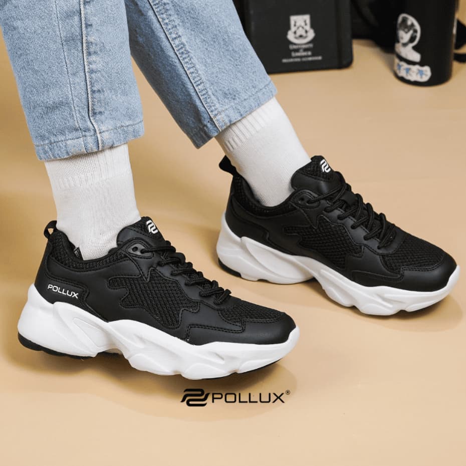 Thumbnail gambar ke-4 produk Pollux Flex SCK Helly Sepatu Sneakers Wanita Casual | Sneakers Perempuan Hitam Putih SCKHELL